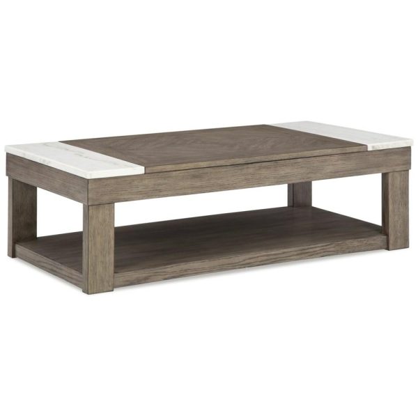 Lift-Top Coffee Table With White Marble Accents  |  Coffee Tables Coffee Tables Coffee Tables