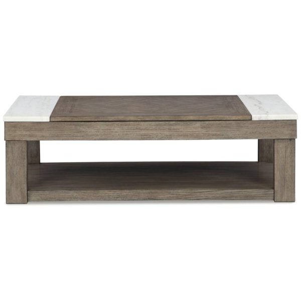 Lift-Top Coffee Table With White Marble Accents  |  Coffee Tables Coffee Tables Coffee Tables