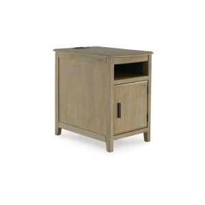 Light Brown Chairside End Table With Pull-Out Tray  |  End & Side Tables End & Side Tables End & Side Tables