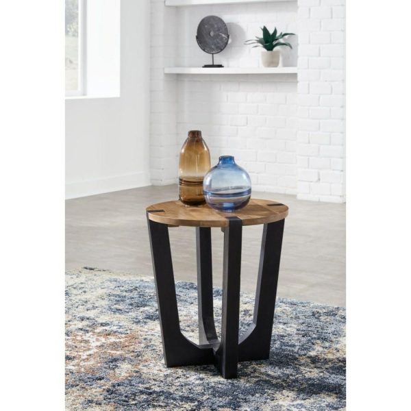 Mango Solid Wood Round End Table  |  End & Side Tables End & Side Tables End & Side Tables