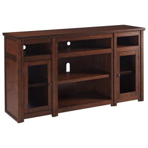 Mango Veneer Extra Large Tv Stand With Glass Doors  |  Tv Stands Living Room Tv Stands