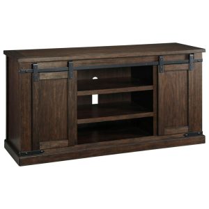 Mango Veneer Large Tv Stand With Barn Doors  |  Tv Stands Living Room Tv Stands