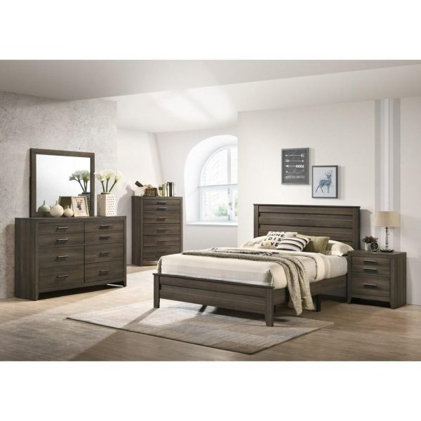 Marley Contemporary 6-Drawer Dresser & Mirror Set  |  Mirrored Dressers Bedroom Mirrored Dressers