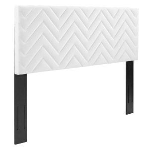 Mercy Chevron Tufted Performance Velvet Twin Headboard  |  Headboards Bedroom Headboards