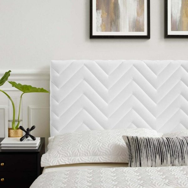 Mercy Chevron Tufted Performance Velvet Twin Headboard  |  Headboards Bedroom Headboards