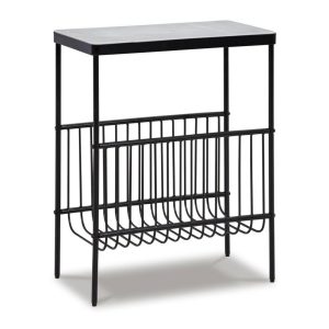 Metal Accent Table With Marble Top And Storage Rack  |  End & Side Tables End & Side Tables End & Side Tables