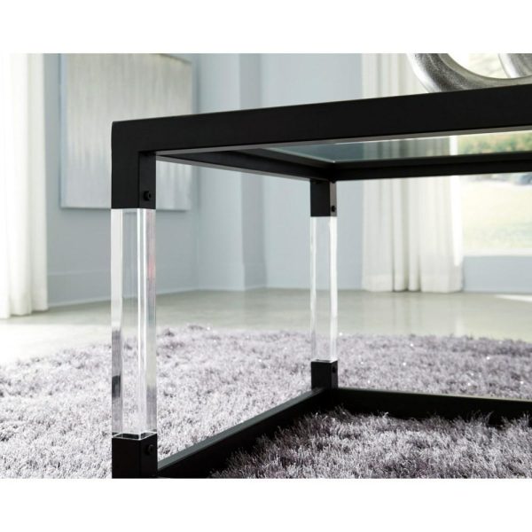 Metal/Acrylic Coffee Table With Glass Top  |  Coffee Tables Coffee Tables Coffee Tables