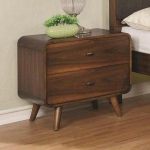 Mid-Century Modern 1 Drawer Nightstand  |  Nightstands Bedroom Nightstands