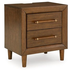 Mid-Century Modern 2-Drawer Nightstand  |  Nightstands Bedroom Nightstands