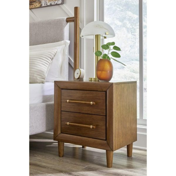 Mid-Century Modern 2-Drawer Nightstand  |  Nightstands Bedroom Nightstands