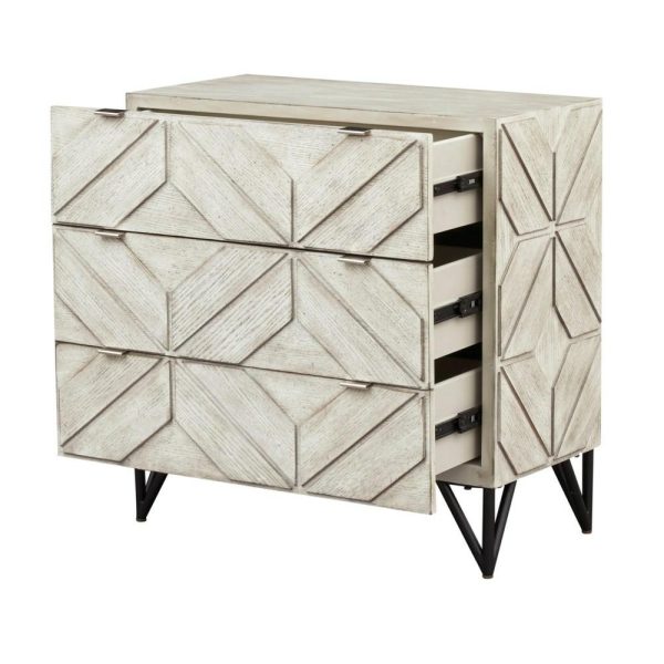 Mid-Century Modern 3-Drawer Accent Chest  |  Accent Cabinets Accent Cabinets Accent Cabinets