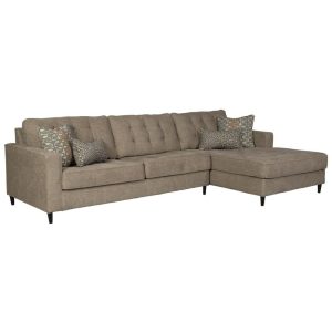 Mid Century Modern 3 Seat Sectional Sofa With Oversized Raf Chaise  |  Sectional Sofas Living Room Sectional Sofas