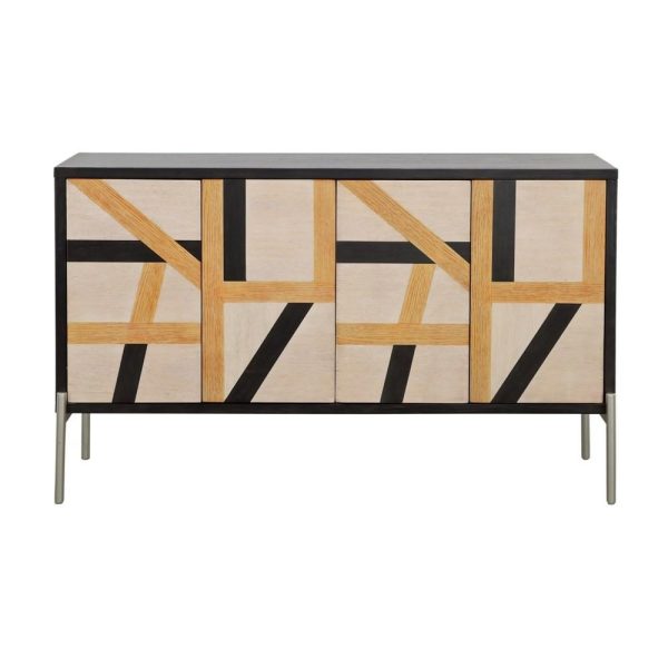 Mid-Century Modern Four Door Credenza  |  Accent Cabinets Accent Cabinets Accent Cabinets