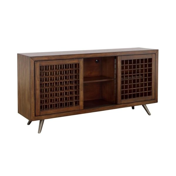 Mid-Century Modern Three Sliding Door Credenza  |  Accent Cabinets Accent Cabinets Accent Cabinets