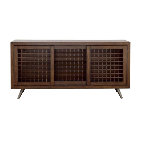 Mid-Century Modern Three Sliding Door Credenza  |  Accent Cabinets Accent Cabinets Accent Cabinets