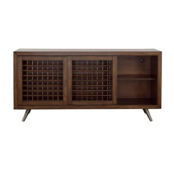 Mid-Century Modern Three Sliding Door Credenza  |  Accent Cabinets Accent Cabinets Accent Cabinets