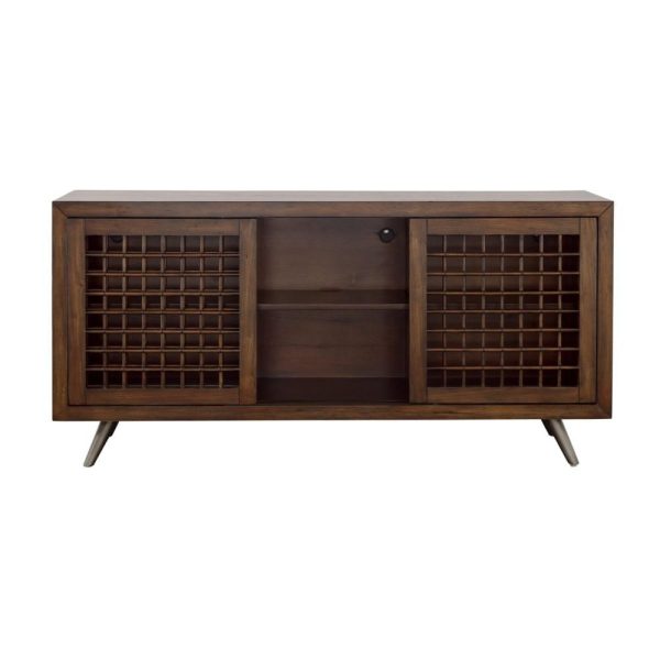 Mid-Century Modern Three Sliding Door Credenza  |  Accent Cabinets Accent Cabinets Accent Cabinets