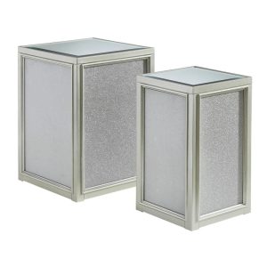 Mirrored Glam Nesting End Tables  |  End & Side Tables End & Side Tables End & Side Tables