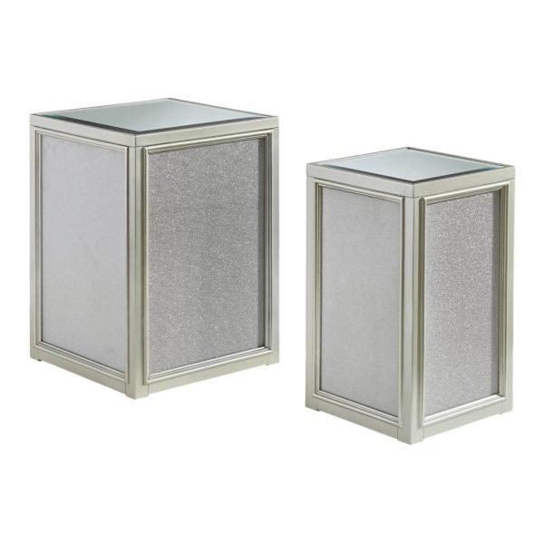 Mirrored Glam Nesting End Tables  |  End & Side Tables End & Side Tables End & Side Tables