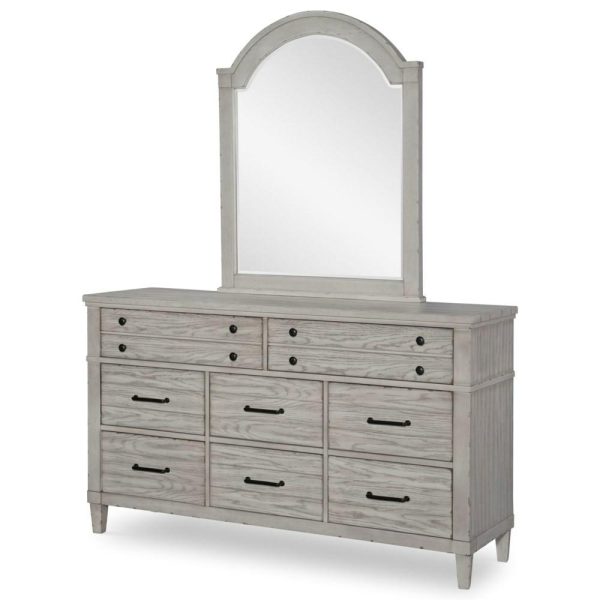 Modern Farmhouse Dresser And Mirror Set  |  Mirrored Dressers Bedroom Mirrored Dressers