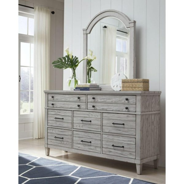 Modern Farmhouse Dresser And Mirror Set  |  Mirrored Dressers Bedroom Mirrored Dressers