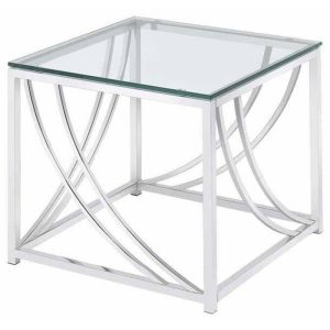 Modern Glass Top End Table  |  End & Side Tables End & Side Tables End & Side Tables