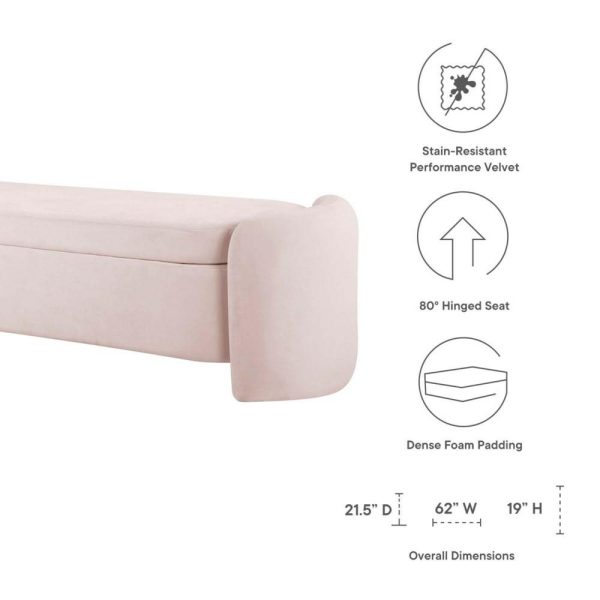 Nebula Upholstered Performance Velvet Bench  |  Benches Benches Benches