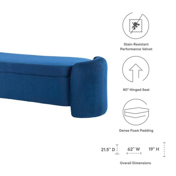 Nebula Upholstered Performance Velvet Bench  |  Benches Benches Benches