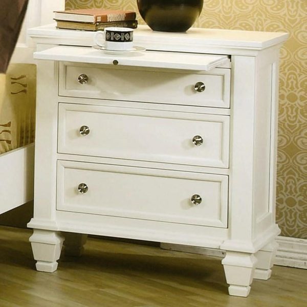 Night Stand With 3 Drawers  |  Nightstands Bedroom Nightstands