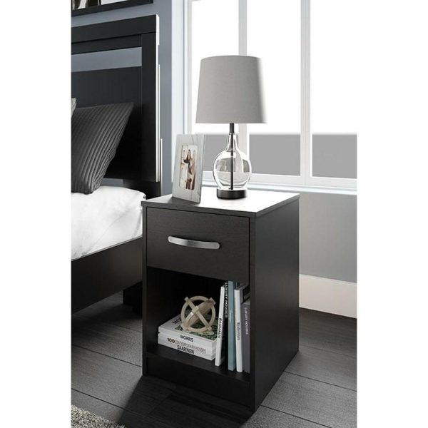 Nightstand With 1 Drawer And 1 Shelf  |  Nightstands Bedroom Nightstands