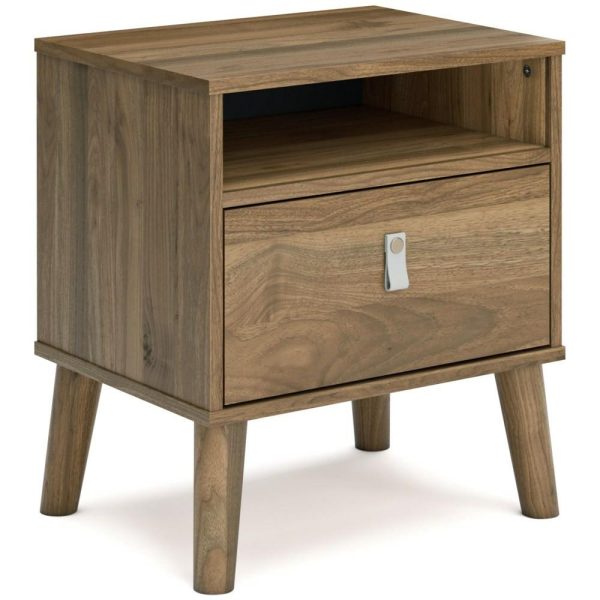 Nightstand With Faux Leather Pulls  |  Nightstands Bedroom Nightstands