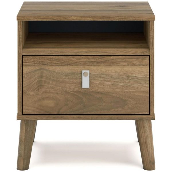 Nightstand With Faux Leather Pulls  |  Nightstands Bedroom Nightstands