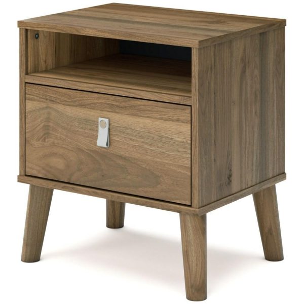 Nightstand With Faux Leather Pulls  |  Nightstands Bedroom Nightstands