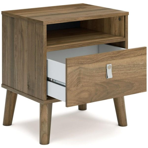 Nightstand With Faux Leather Pulls  |  Nightstands Bedroom Nightstands