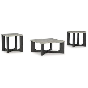 Occasional Table Set With Faux Cement Table Tops  |  Occasional Table Sets Living Room Occasional Table Sets