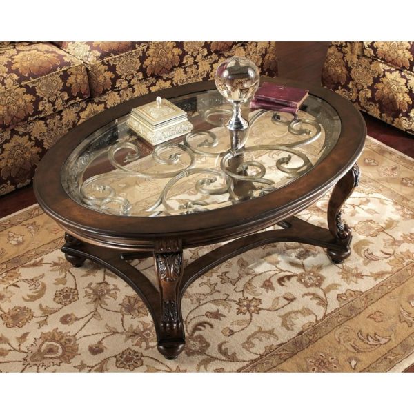 Oval Cocktail Table With Glass Top  |  Coffee Tables Coffee Tables Coffee Tables