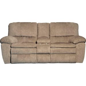 Power Lay Flat Reclining Console Loveseat  |  Reclining Loveseats Living Room Reclining Loveseats