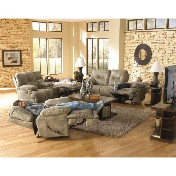 Power Lay Flat Reclining Console Loveseat With Cupholders  |  Reclining Loveseats Living Room Reclining Loveseats