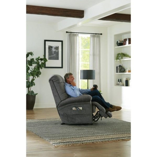 Power Lift Lay Flat Recliner W/ Dual Motor/ Extended Ottoman/ Zero Gravity Trendelenburg Recline/ Heat/Massage  |  Lift Chairs Lift Chairs Graphite 1792-28-2792-28