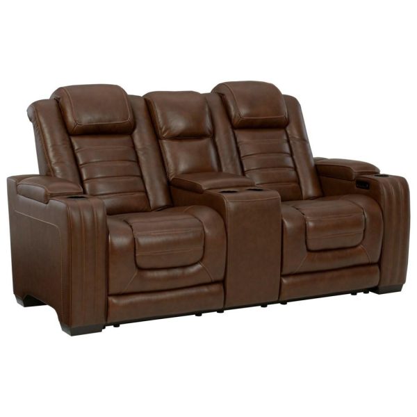 Power Reclining Loveseat With Adjustable Headrest And Built-In Massage And Heat Features  |  Reclining Loveseats Living Room Reclining Loveseats