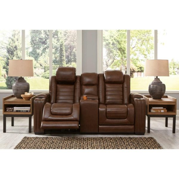 Power Reclining Loveseat With Adjustable Headrest And Built-In Massage And Heat Features  |  Reclining Loveseats Living Room Reclining Loveseats