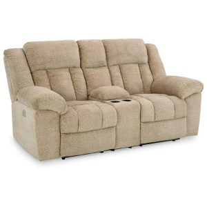 Power Reclining Loveseat With Console And Adjustable Headrests  |  Reclining Loveseats Living Room Reclining Loveseats