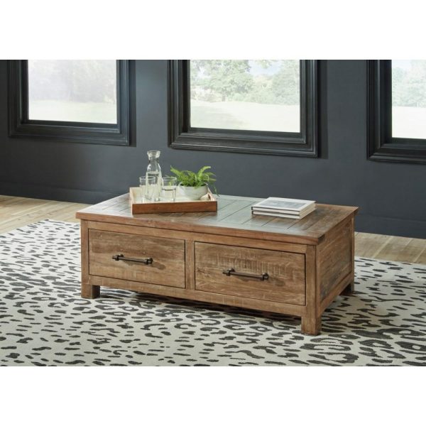 Reclaimed Wood Coffee Table With 4 Drawers  |  Coffee Tables Coffee Tables Coffee Tables