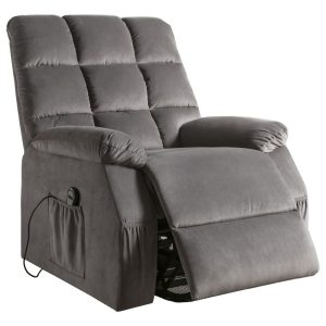 Recliner W/Power Lift & Massage  |  Lift Chairs Lift Chairs Gray Velvet 59263