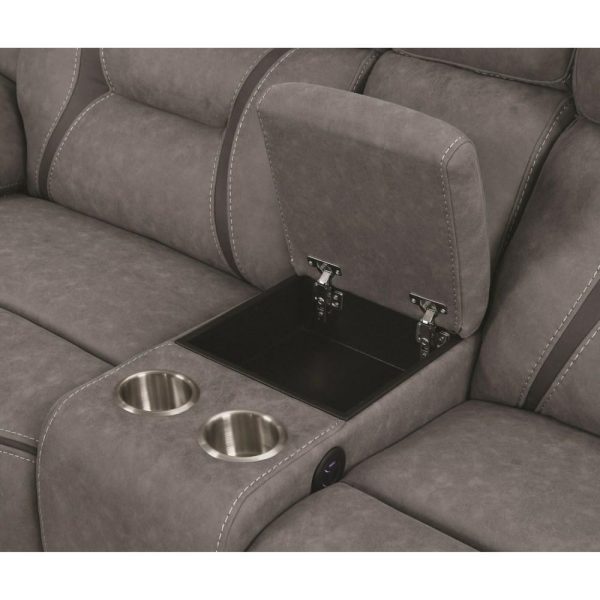 Reclining Power Sectional With Console  |  Sectional Sofas Living Room Sectional Sofas