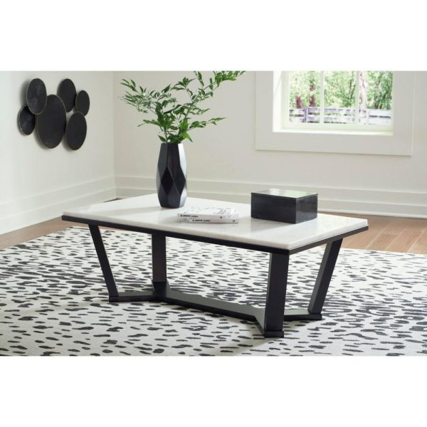 Rectangular Coffee Table With White Marble Top  |  Coffee Tables Coffee Tables Coffee Tables