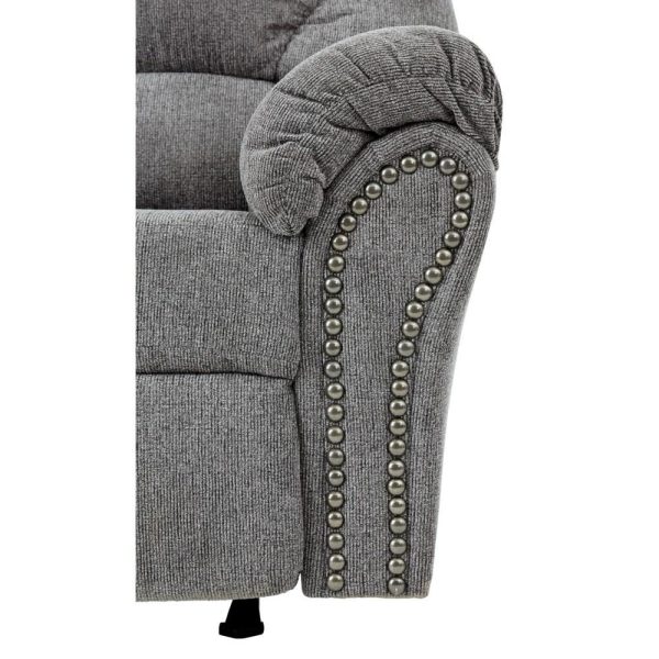 Rocker Recliner With Pillow Arms And Nailhead Trim  |  Recliners Living Room Recliners