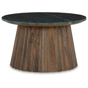 Round Accent Coffee Table With Marble Top  |  Coffee Tables Coffee Tables Coffee Tables