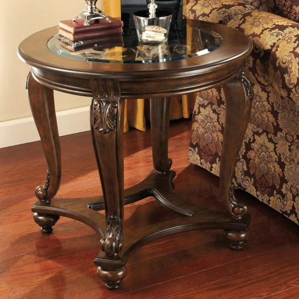 Round End Table With Glass Top  |  End & Side Tables End & Side Tables End & Side Tables