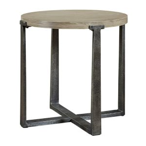 Round End Table With Metal Base  |  End & Side Tables End & Side Tables End & Side Tables